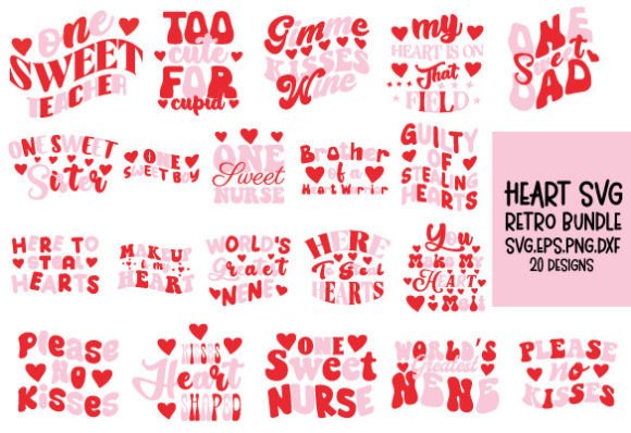 Heart Retro SVG Bundle Review