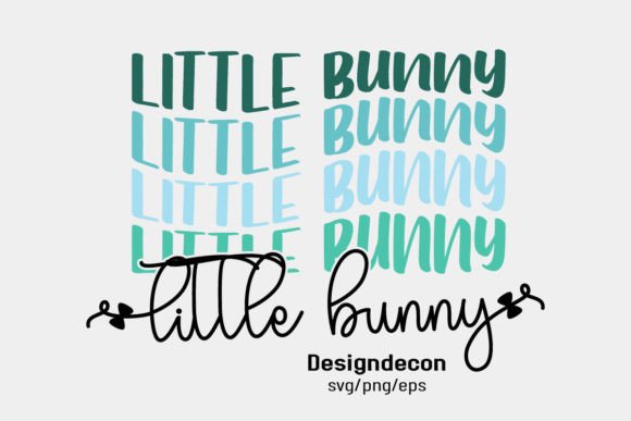 Little Bunny Easter Phrase Retro Svg Png