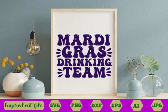 Mardi Gras Drinking Team Retro SVG Review