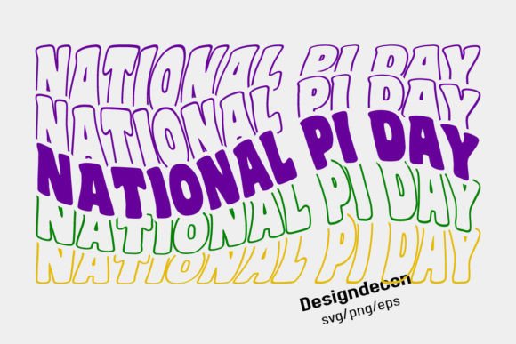 National Pi Day Mirrored Text Retro Svg Review
