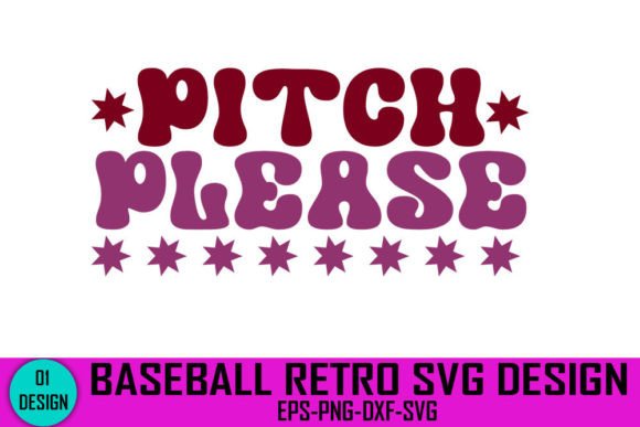 Pitch Please - Baseball Retro Svg Design Review