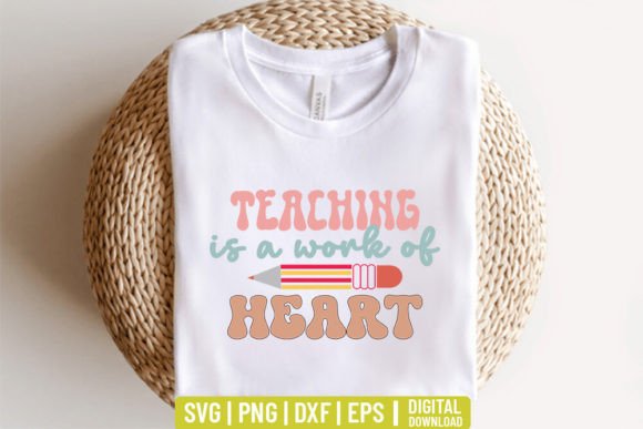 Review: Teaching is a Work of Heart Retro Svg